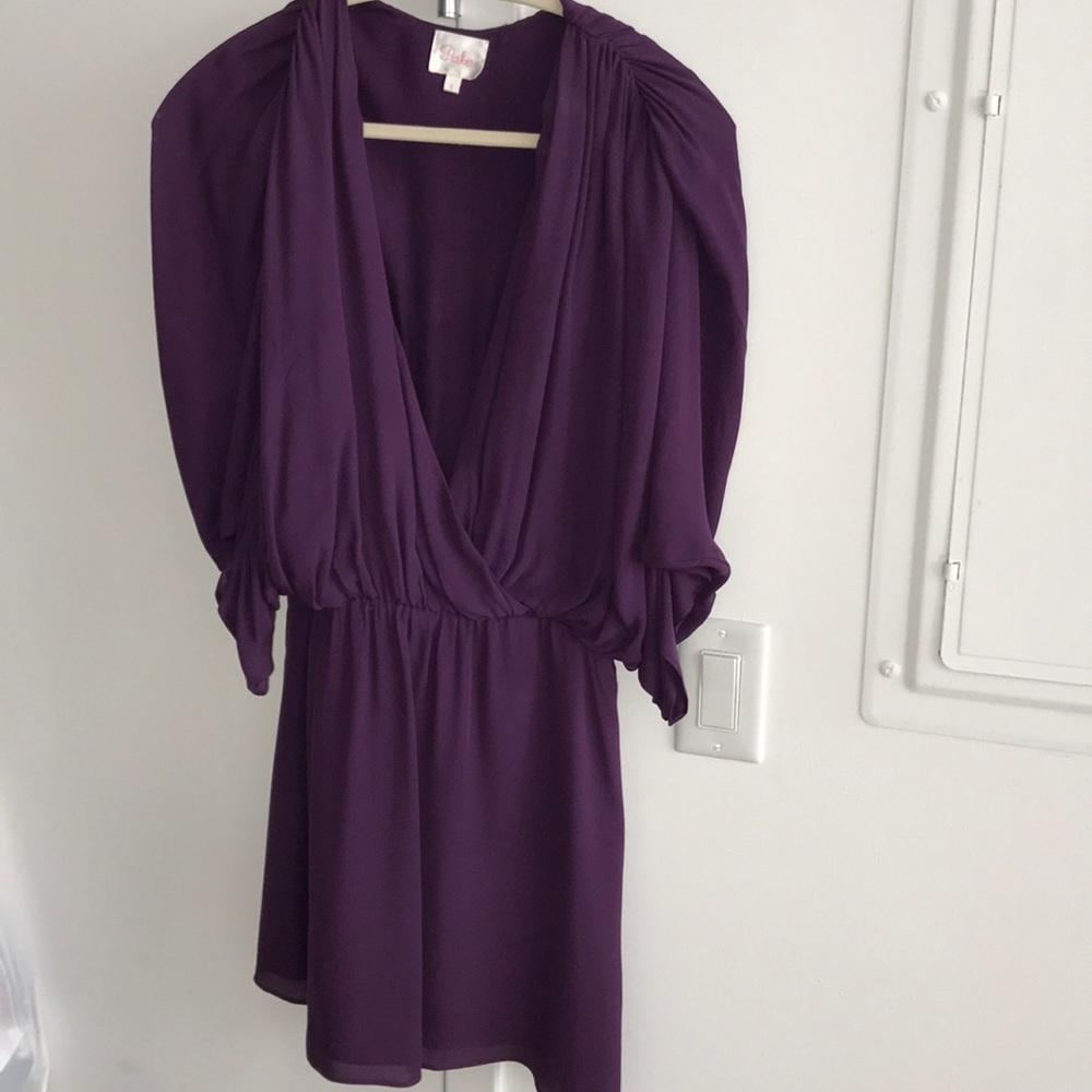 Parker purple size small chiffon mini dress